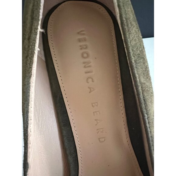 VERONICA BEARD Lisa Point Toe khaki Suede Pumps HEELS SIZE 6.5 - Picture 5 of 9